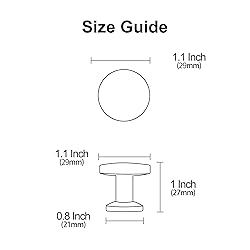 Alzassbg 15 Pack Matt Gold Cabinet Knobs, 1.1