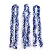 SANNO 52.4Ft Christmas Tinsel Garland Silver Tinsel Snowy Wreath Tinsel Sparkly Classic Party Ornaments Hanging Shiny XmasTree Ceiling Decorations, 4 inch Wide,Blue
