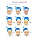 mofa 9 PCS Of Set Human Face Mold With a Eyes Sticker,Can Use for Soap, Candle Moulds, Polymer Clay, Soap Making, Crafting Projects (Large Size)