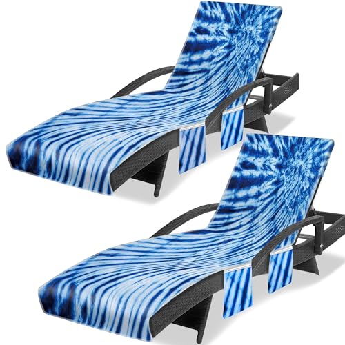 Tie Dye Chaise Lounge Towel Cover