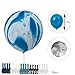 Confetti Latex Balloons, 20Pcs Blue and Sliver Biodegradable Party Balloon for Wedding Decoration
