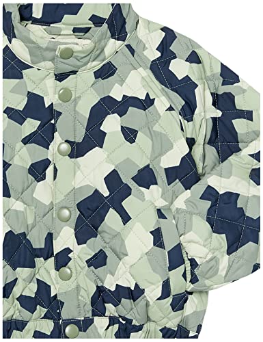 AMAZON ESSENTIALS UNISEX KIDS’ LIGHTWEIGHT PUFFER JACKET (PREVIOUSLY AMAZON AWARE), GREEN BLOCKY CAMO, LARGE