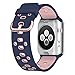 UMTELE Compatible with Apple Watch 4 Bands 40mm 38mm, Soft Silicone Sport Strap with Ventilation Holes Breathable Replacement Bands Replacement for Apple Watch Nike+, Series 4/3/2/1 40mm 38mm