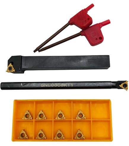 Porte-outil De Tournage SER 1212H11 + 10 Inserts Carbure - Pour Tour CNC, Filetage Précis
