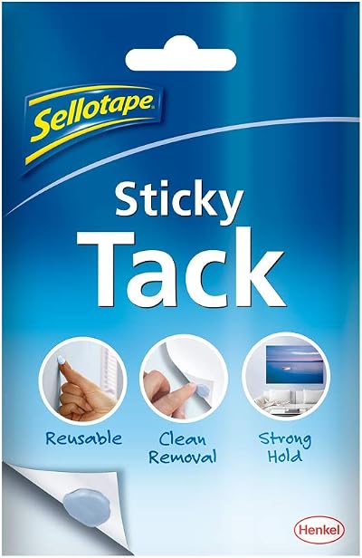 Sellotape Sellotac Sticky Tack 45g Reusable Adhesive Blue