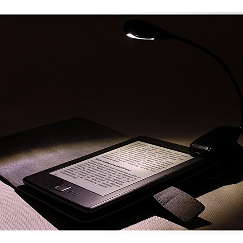 HeQiao Portable Flexible Clip on Music Stand Light LED Battery Book Lights USB Reading Night Light for Piano Readers
