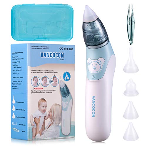 Nasal Aspirator, Bichiro Baby Mini Electric Nose Cleaner & Ear Wax