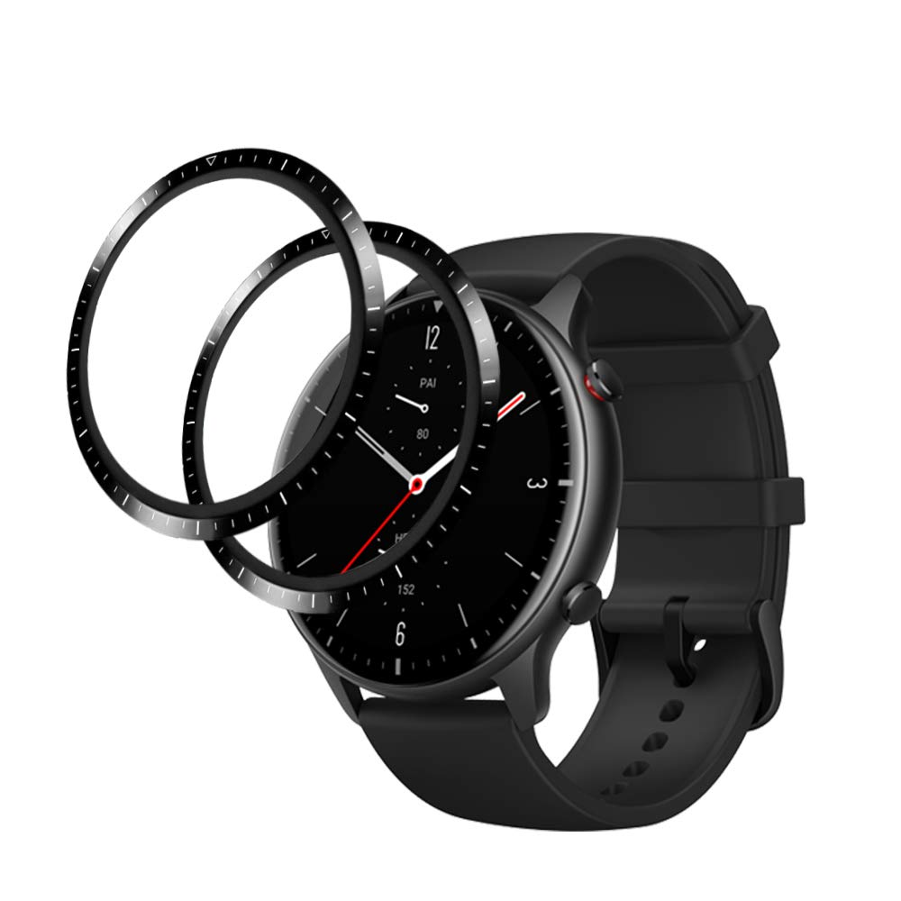 PaceBid Pack of 2 Tempered Glass Screen Protectors Compatible with Amazfit GTR 2, [9H Hardness] [Anti-Scratch] [Anti-Oil] [Anti-Bubble] [HD Clear] Full Coverage Glass Film for Amazfit GTR 2