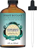 Peppermint Essential Oil 4 fl.oz - 100% Pure & Natural Mentha Piperita Therapeutic Grade Dropper Included- Peppermint Oil is Great for Aromatherapy, Bad Breath & Muscle Relief