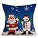 Pillow Cover,Haoricu Vintage Christmas Cartoon Smowman Penguin Sofa Bed Home Decoration Festival Pillow Case Cushion Cover (P)