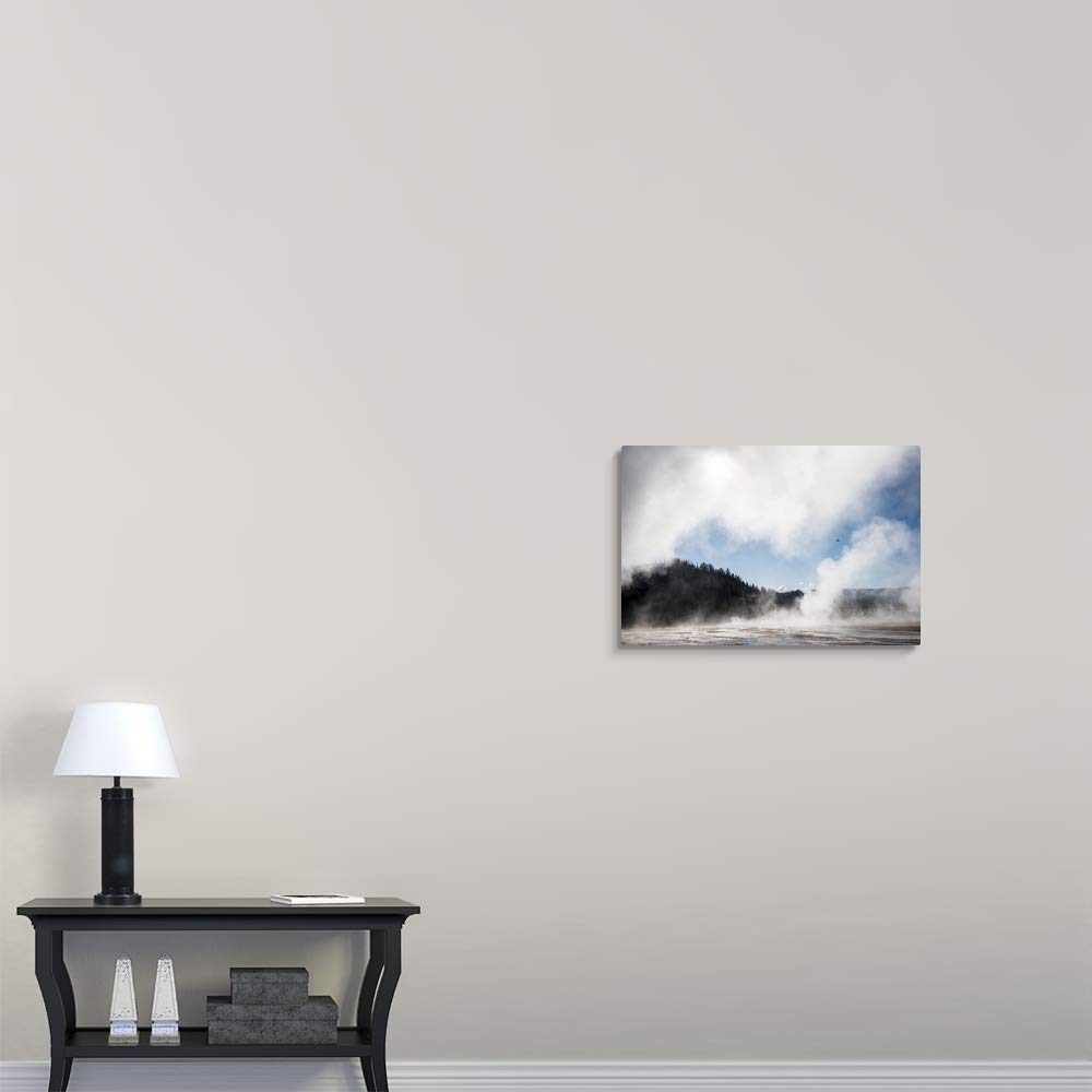 Amazoncom Hot Springs At Yellowstone Canvas Wall Art Print #winter #park #hot #springs