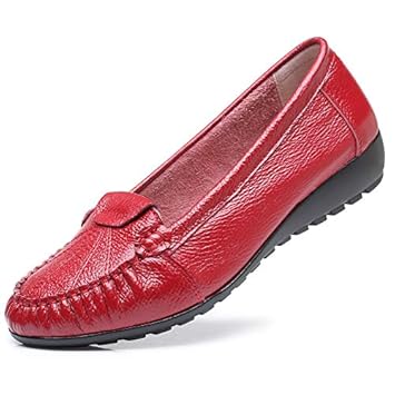 Lgk Fa Mother Shoes Single Shoes Women Flat Flat Bottom Middle