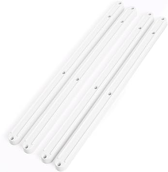 2 Pairs Of Plastic Rail Drawer Runners For 17mm Grooved Drawers