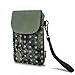 katloo Cell Phone Purse Women Small Crossbody Bag Canvas Wristlet Wallet Change Pouch Mini Handbag for 5.5” Smartphone Cards Green Nail Clipper