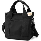 Small Tote Bag with Zipper Tote Bag for Women Canvas Crossbody Bag Shoulder Bag Satchel Hobo Bag Messenger Bag 2023