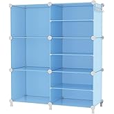 AWTATOS Closet Organizer 6 Cube Storage Shelves Portable Closet Clothes Organizers and Storage Stackable Cubby Shelving for Closet Bedroom Living Room Blue