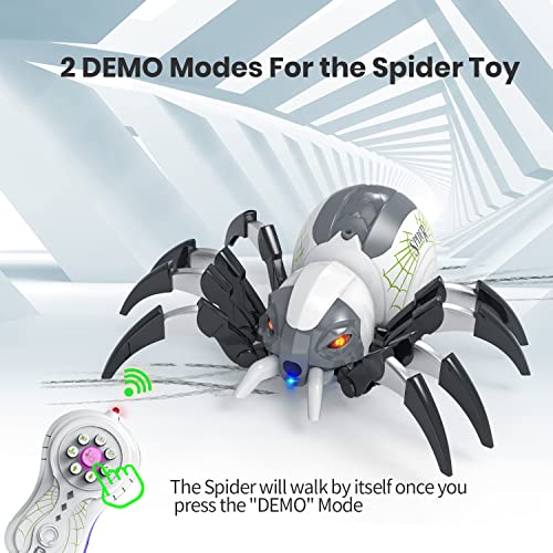DEERC Remote Control Spider, Realistic Robot Spider With Spray And