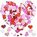 600 Pcs 3 Sizes 4 Colors Assorted Heart Stickers Self Adhesive Foam Hearts Valentine Heart Shaped Decals in Glitter and Matte Red Pink White Light Pink for Valentine's Day Crafts Décor