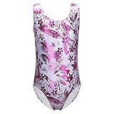 DAXIANG One-Piece Gymnastics Leotard Shining Kiss Flowers Print Ballet Dance Leotard for Little Girl 2-11years