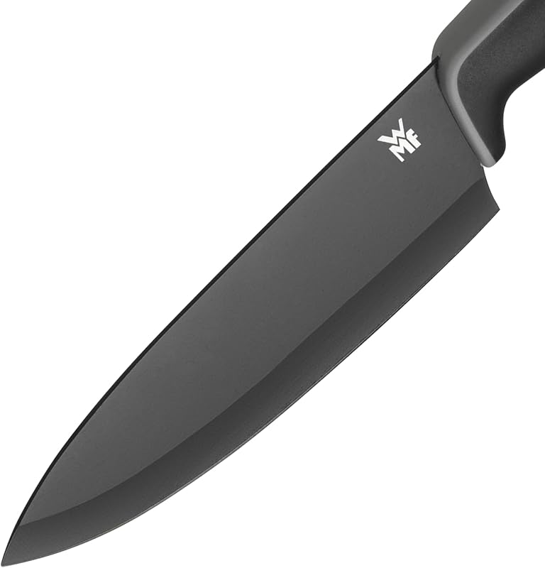 Wmf touch conjunto de 2 facas com capa protetora cor preto, faca de cozinha 24 cm e faca multiuso 20,5 cm