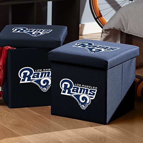 Franklin Sports NFL Los Angeles Rams Storage Ottoman with Detachable Lid 14 x 14 x 14 - Inch - Thumbnail 5