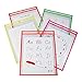 C-Line Reusable Dry Erase Pockets, 9 x 12 Inches, Assorted Neon Colors, 10 Pockets per Pack (40810)
