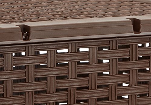 Superio Wicker Style Laundry Hamper Brown Durable Modeling