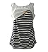 Nituyy Women Double Layered Patchwork Maternity Breastfeeding and Nursing Tank Top Cami Vest (White, M)
