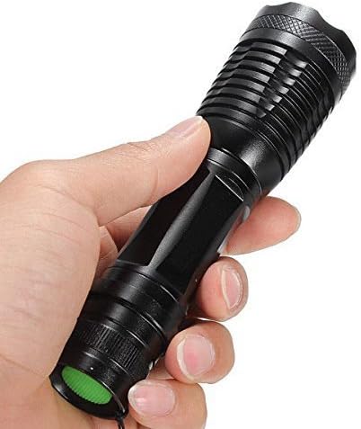 Black Waterproof 2200 Lumen Zoomable Cree Xm-l T6 LED Flashlight Torch Lamp Light + Skid-proof + 5 Modes