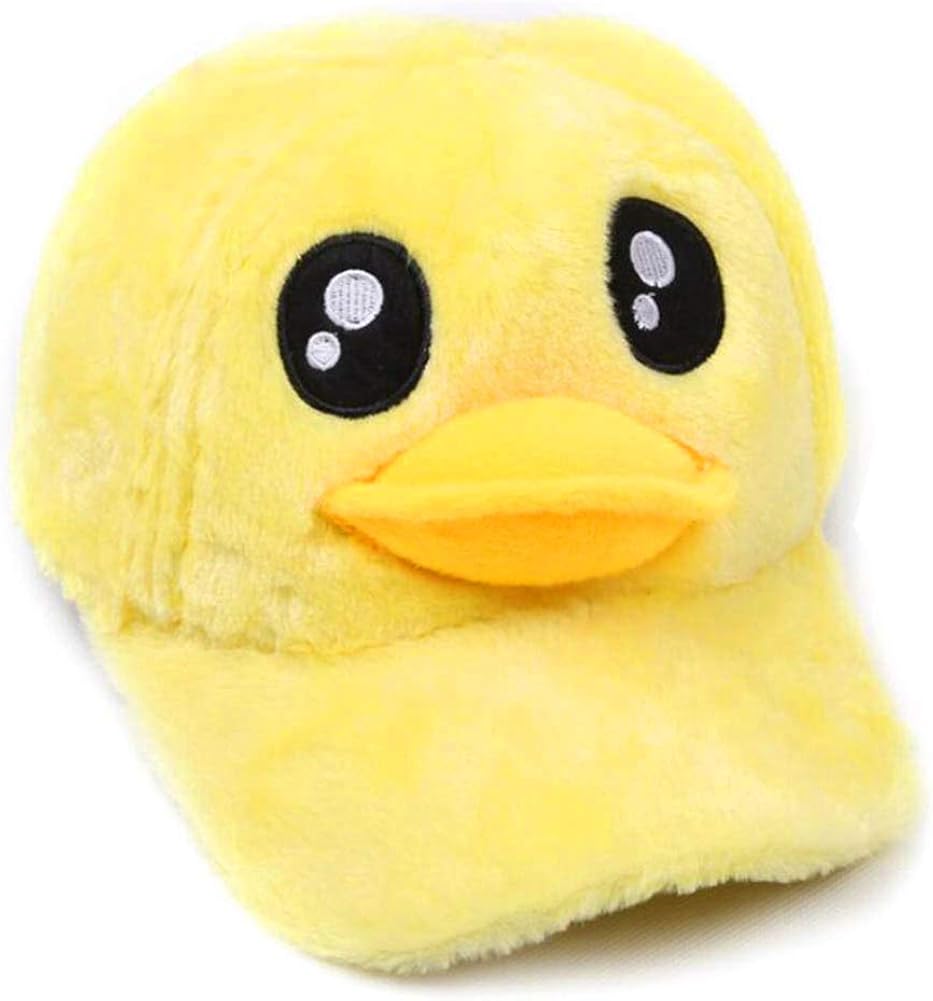 WBTY Baseball Cap Plush Animal Summer Cap Cute Yellow Duck Baseball Cap