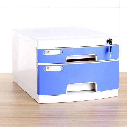 Amazon Com 2 3 4 Layers Lockable Data Cabinet Desktop File Cabinet Multi Layer Drawer File Storage Cabinet File Box Office Supplies Portable And Tidy Blue 2layers Home Kitchen