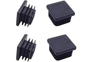TFIRY 1 Inch (25 mm) Square Plastic Plugs Tubing End Caps for Square Tubing Post (4 Pack)