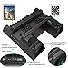 OIVO Cooling Fan Compatible with Regular PS4/ PS4 Pro/ PS4 Slim, Controller Charging Dock Station with Cooler Vertical Stand, Dual Controller Charger with LED Indicators and 12 Games Storagethumb 1
