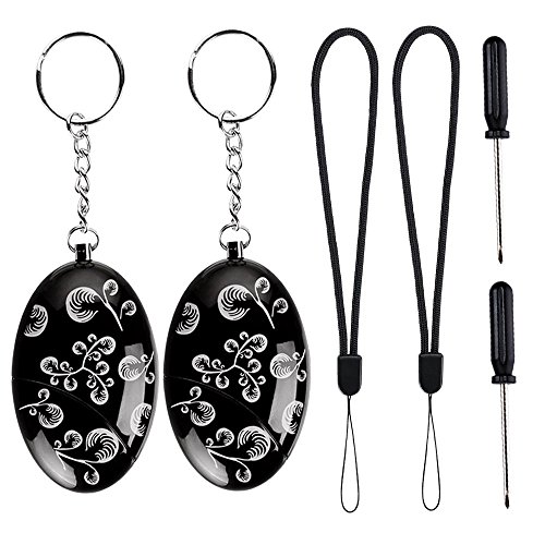 Personal Alarm, Outee 2 Pack 120db Emergency Personal Safety Defense Sound Alarm Keychain Security Alarm Wrist Alarm for Women