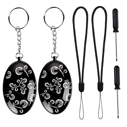 Personal Security Alarm, Outee 2 Pack 120db Personal Sound Alarm Keychain Siren Song Personal Protection Rape Alarms Personal Safety Siren Song Personal Alarm Keychain Emergency Alarm for Women