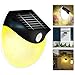 Solar Powered Outdoor Security Light Wireless Wall Motion Light - Dual Color Dim Warm White & Bright Pure White Mode For Deck Garage Patio Lighting
