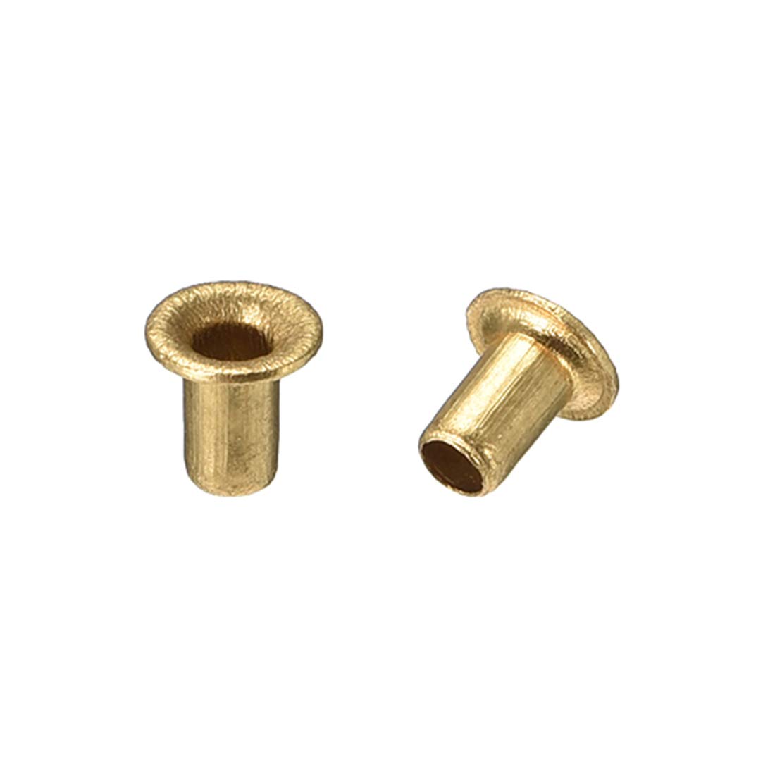 sourcing map Hollow Rivet,3mm x 5mm Through Hole Copper Hollow Rivets Grommets Double-Sided Circuit Board PCB 200Pcs