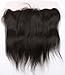 Lace Frontal Straight Closure 13x4 Free Part with Baby Hair Bleached Knots Unprocessed Brazilian Virgin Human Hair Extensions Natural Color
