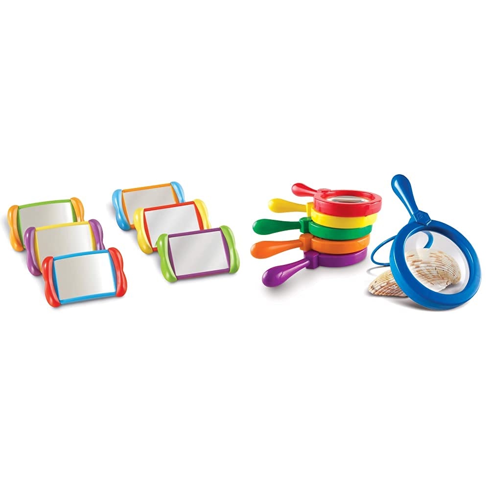 Learning Resources All About Me - 2-in-1 Mirrors, set of 6 Jumbo Magnifiers (Set of 6)