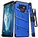 Zizo 1BOLT-SAMGN9-BLBK Bolt Cover Kickstand and Holster Case with Glass Screen Protector for Samsung Galaxy Note 9 - Blue/Black