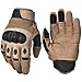 REEBOW TACTICAL Army Military Hard Knuckle Tactical Combat Full Finger Gloves, Large, Tan