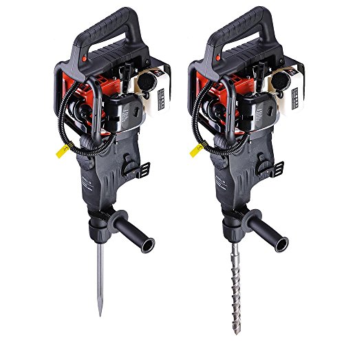 Yescom 2in1 32.6cc Gasoline Demolition Hammer Drill Chisel Concrete Breaker 2 Stroke w/EPA Certification