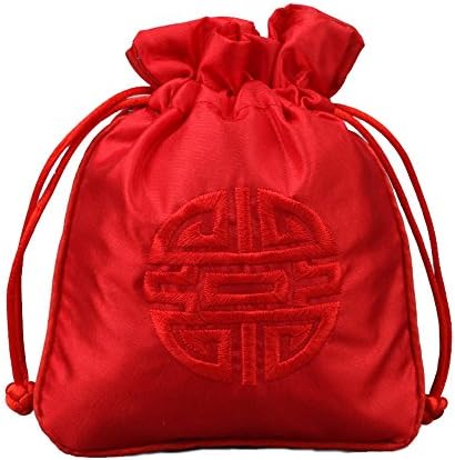 Corcio XB-06 Embroidery Silk Brocade Cotton Sachet Drawstring Party Wedding Candy Earrings Jewelry Bags Wedding Party Bag Gift Bags 8pcs/set