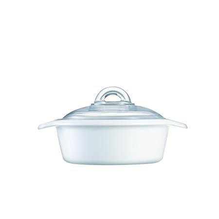 Luminarc 17367 Vitro Olla con tapa 1,0l, cristal, Blanco (1 ...