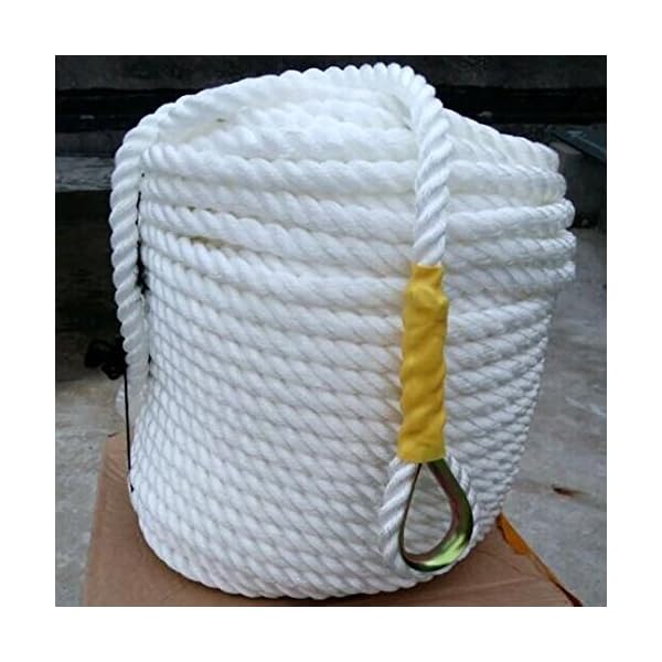 World-Pride-12×300-Twisted-Nylon-Anchor-RopeLine-with-Thimble-Boat-Rode
