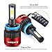 INFITARY LED Headlight Bulbs H11 Conversion Kits Auto Headlamp Car Headlight 72W 6500K Cool White 8000LM Extremely Super Bright COB Chips, 3 Years Warranty (Red, H11/H8/H9)