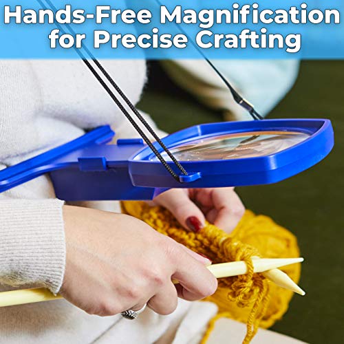 Hands Free, Lighted Lap Magnifying Glass for Any Hobby. Large Craft