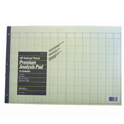 45364 National Brand Premium Analysis 2 Pack of Pads 11 x 16 3/8 -14 Columns