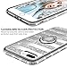 Maxdara iPhone 8 Plus Case iPhone 7 Plus Glitter Striped Cute Women Case Bling Shiny Diamond Rhinestone with Kickstand Ring Stand Case for iPhone 6Plus 6S Plus 7 Plus 8 Plus 5.5 inches (Silver)