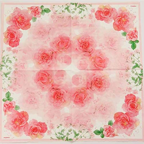Frontia Paper Napkins Rose Flowar Floral Design Cocktail Beverage Lunch Dinner Party 3-Ply 2 Pack of 10 Count 13"x13" Japan Import